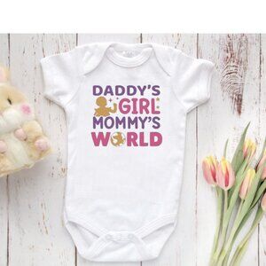 Daddy's Girl Mommy's World Onesie